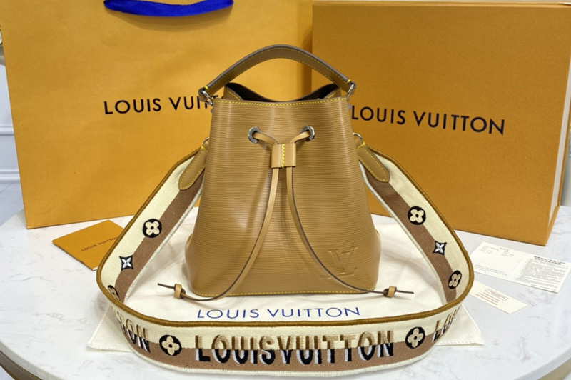 Louis Vuitton M57706 LV NéoNoé BB bucket bag in Gold Epi grained cowhide leather