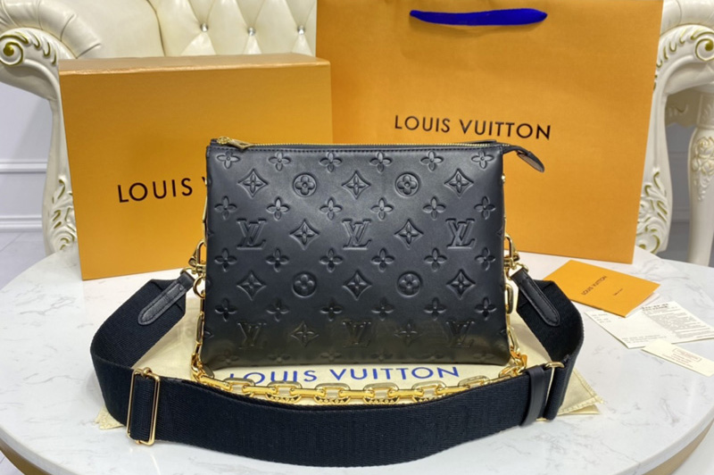 Louis Vuitton M57790 LV Coussin PM handbag in Monogram-embossed puffy lambskin