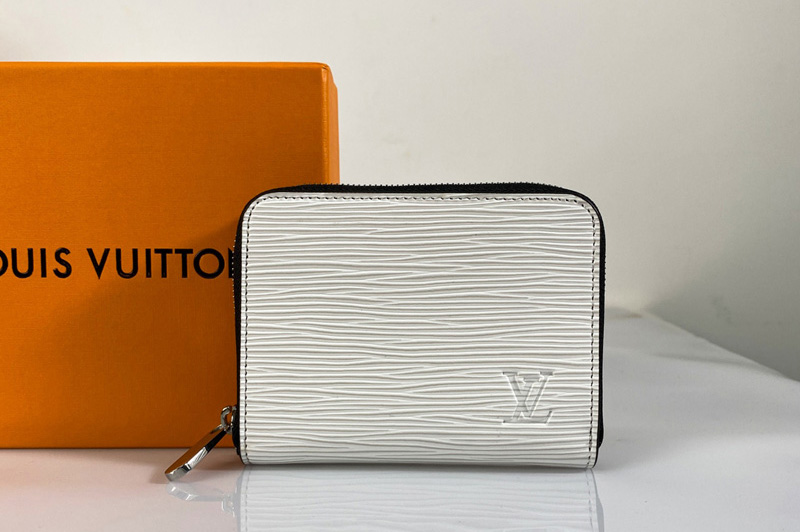 Louis Vuitton M60152 LV Zippy coin purse in White Epi Leather