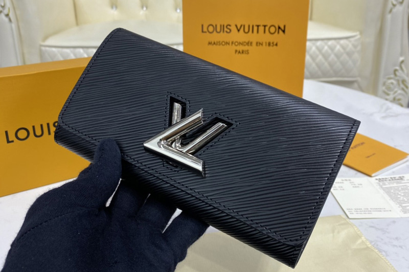 Louis Vuitton M68309 LV Twist wallet in Black Epi leather