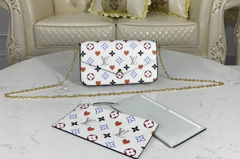 Louis Vuitton M80232 LV Game On Félicie Pochette Bag in White Transformed Game On canvas