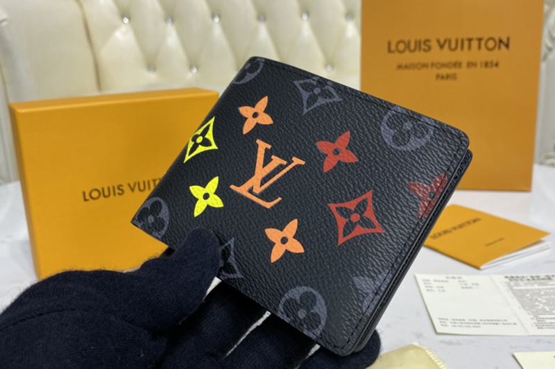 Louis Vuitton M61695 LV Multiple Wallet in Monogram Eclipse Canvas