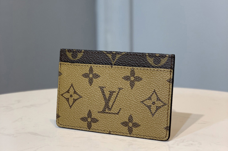 Louis Vuitton M69161 LV Card Holder in Monogram and Monogram Reverse coated canvas