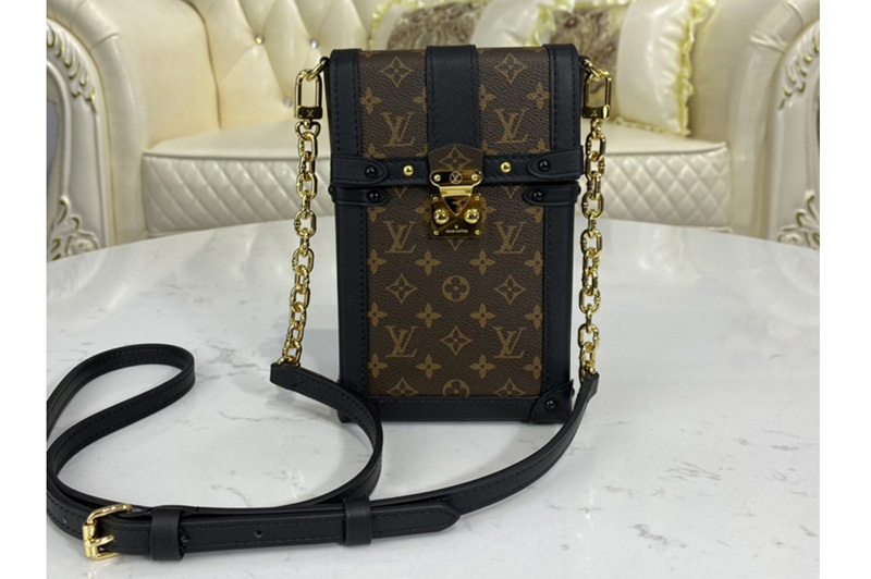 Louis Vuitton M63913 LV Pochette Trunk Verticale Monogram coated canvas and calf leather