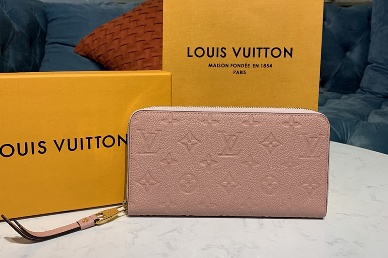 Louis Vuitton M64090 LV Zippy wallet Pink Monogram Empreinte Leather
