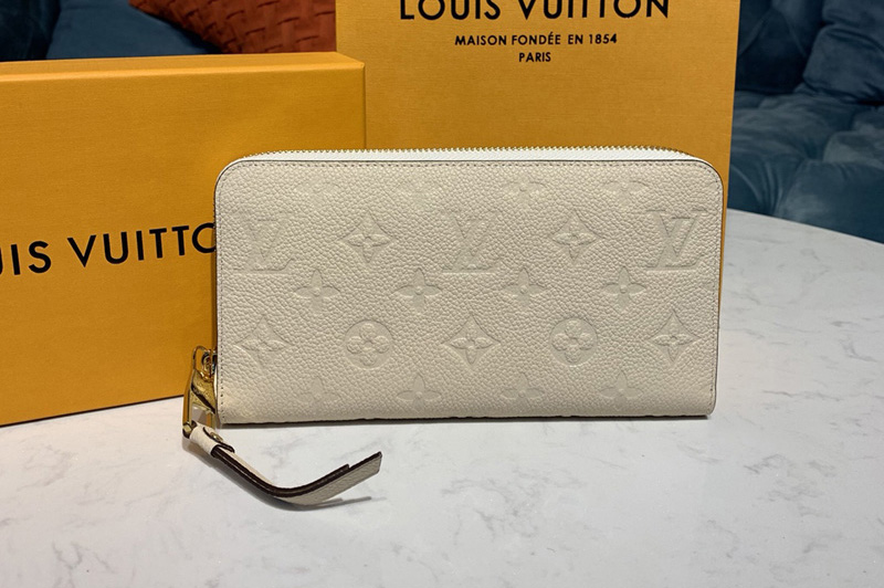 Louis Vuitton M64089 LV Zippy wallet Creme off-white Monogram Empreinte Leather