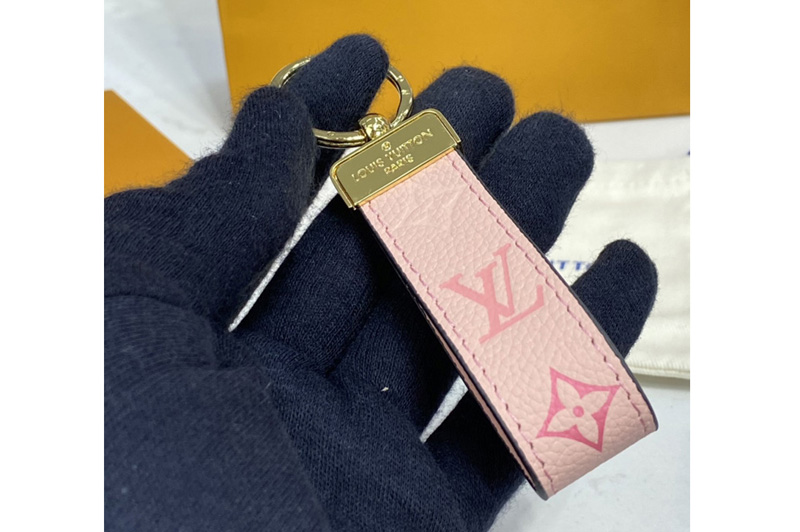 Louis Vuitton M00286 LV Maxi Dragonne key holder in Pink Empreinte leather
