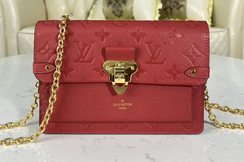 Louis Vuitton M67841 LV Vavin Chain Wallet on Red Monogram Empreinte leather