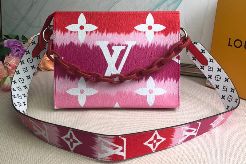 Louis Vuitton M69137 LV Escale Poche Toilette 26 Bag With Strap in Red Monogram Canvas