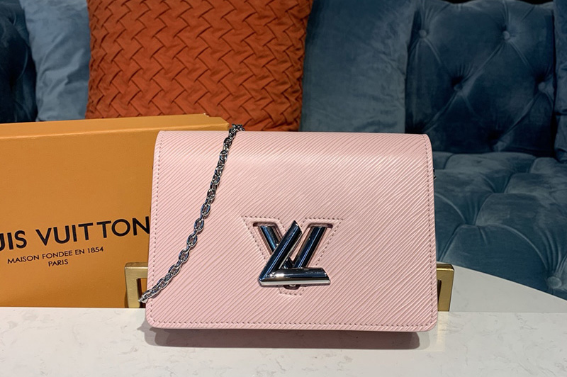 Louis Vuitton M68559 LV Twist Belt Chain wallet in Pink Epi leather