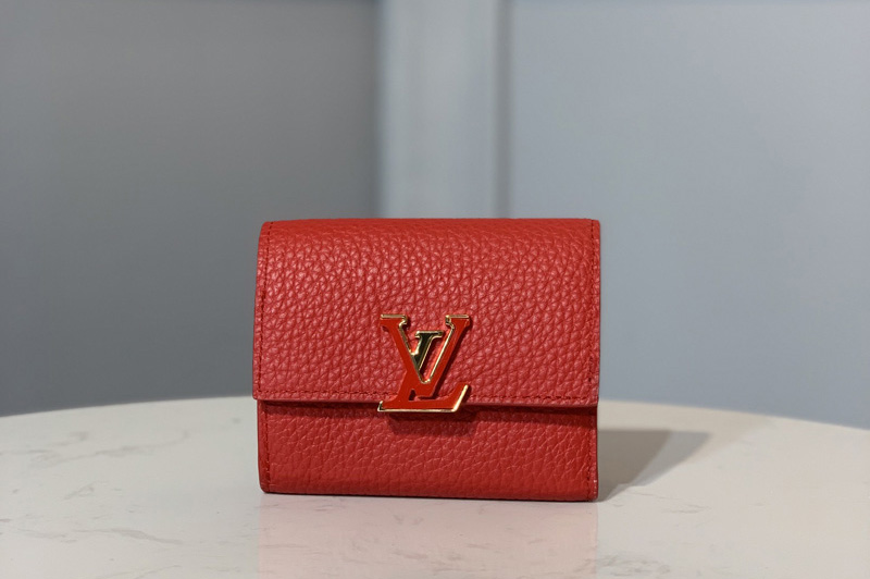 Louis Vuitton M68587 LV Capucines XS wallet Red Taurillon leather