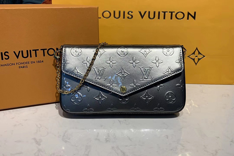 Louis Vuitton M68648 LV Felicie Pochette Bags Monogram Vernis patent calf leather