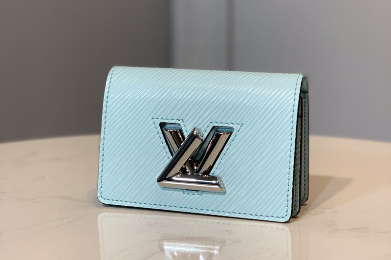 Louis Vuitton M68757 LV Twist Multicartes Wallet in Blue Epi leather