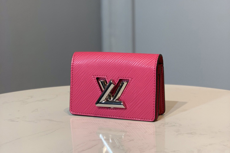 Louis Vuitton M68757 LV Twist Multicartes Wallet in Rose Epi leather