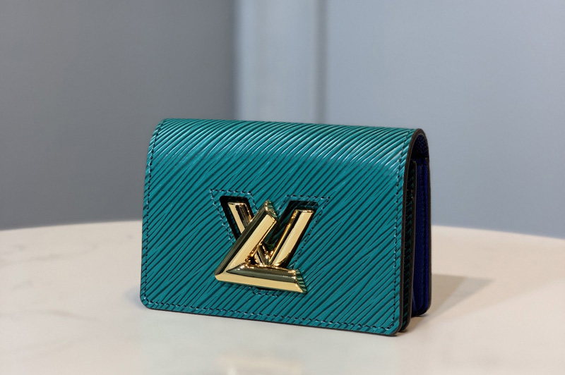 Louis Vuitton M68757 LV Twist Multicartes Wallet in Green Epi leather