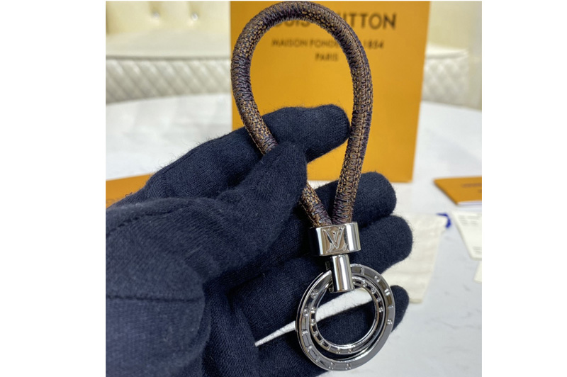 Louis Vuitton M68853 LV Halo key holder in Damier Ebene Canvas