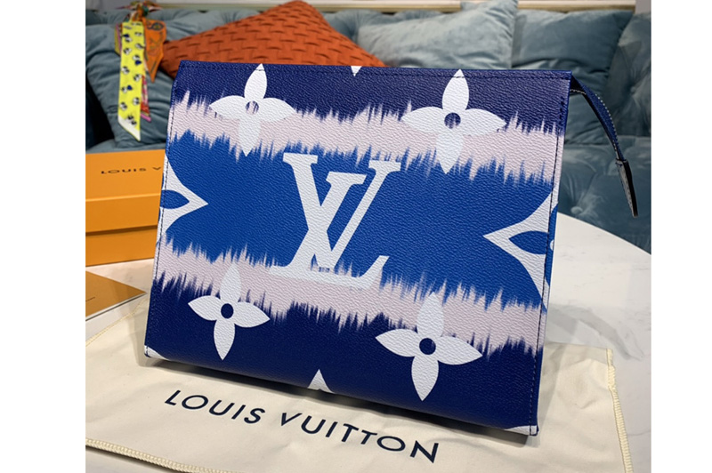 Louis Vuitton M69136 LV Escale Poche Toilette 26 Bag in Blue Monogram Canvas