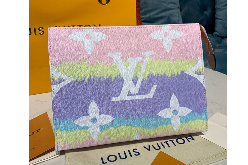 Louis Vuitton M69137 LV Escale Poche Toilette 26 Pouch in Pastel Monogram Canvas