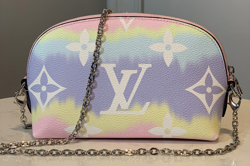 Louis Vuitton M69139 LV Escale Pochette Cosmetique Chain Bag In Pink Monogram Canvas