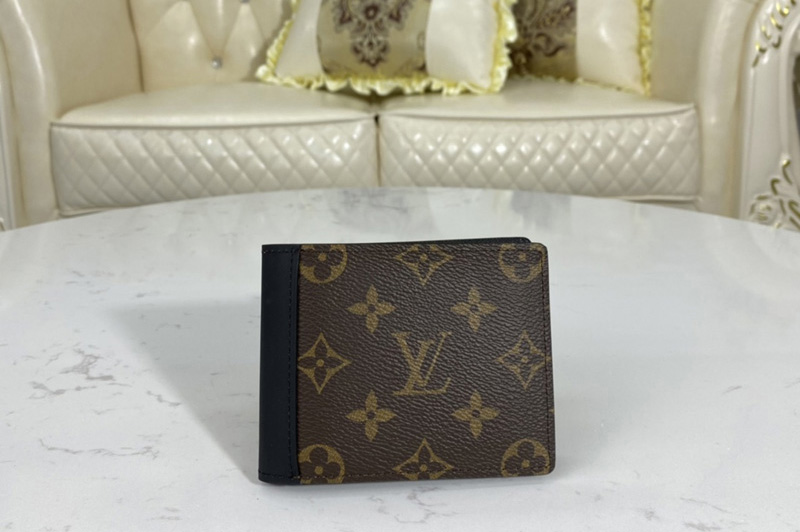 Louis Vuitton M69408 LV Multiple wallet in Monogram Macassar coated canvas and cowhide leather