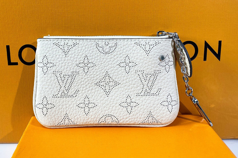 Louis Vuitton M69532 LV Key Pouch In White Mahina leather