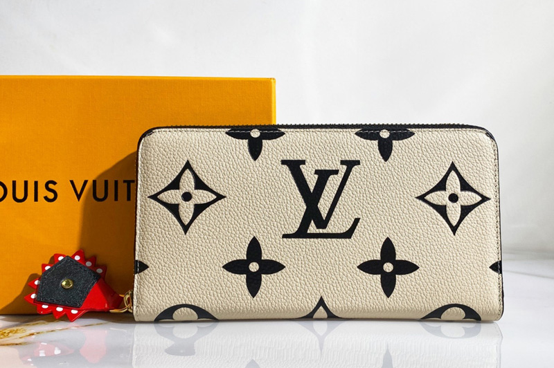 Louis Vuitton M69727 LV CraftyZippy wallet in Cream Monogram Empreinte Leather