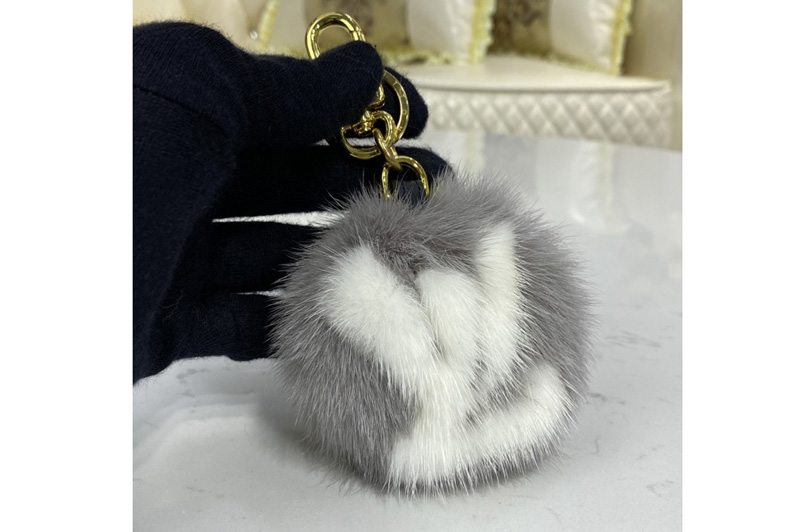 Louis Vuitton M69563 LV Fur bag charm and key holder on Gray
