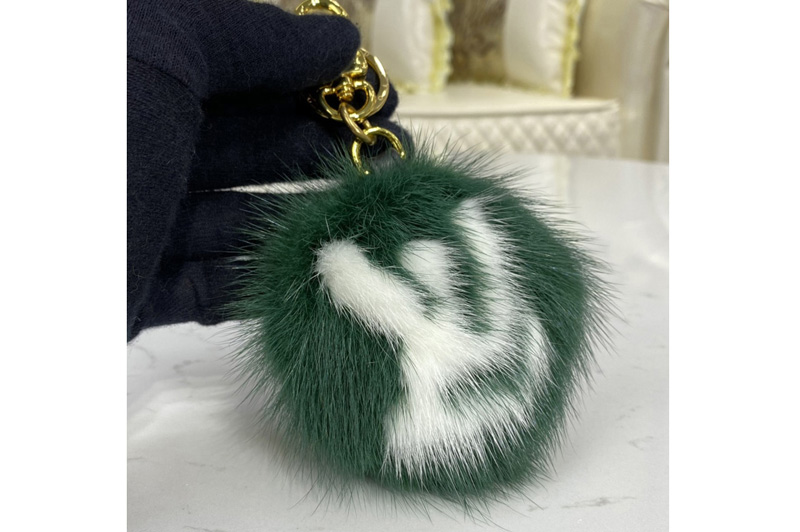 Louis Vuitton M69563 LV Fur bag charm and key holder on Green