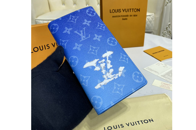 Louis Vuitton M69680 LV Brazza wallet in Monogram Clouds coated canvas