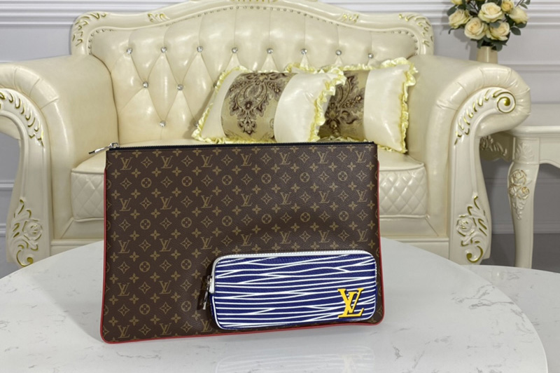 Louis Vuitton M69690 LV Multipocket Pochette A4 in Monogram coated canvas and cowhide leather