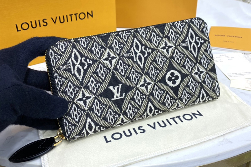 Louis Vuitton M69995 LV Since 1854 Zippy Wallet in Gray Jacquard Since 1854 textile