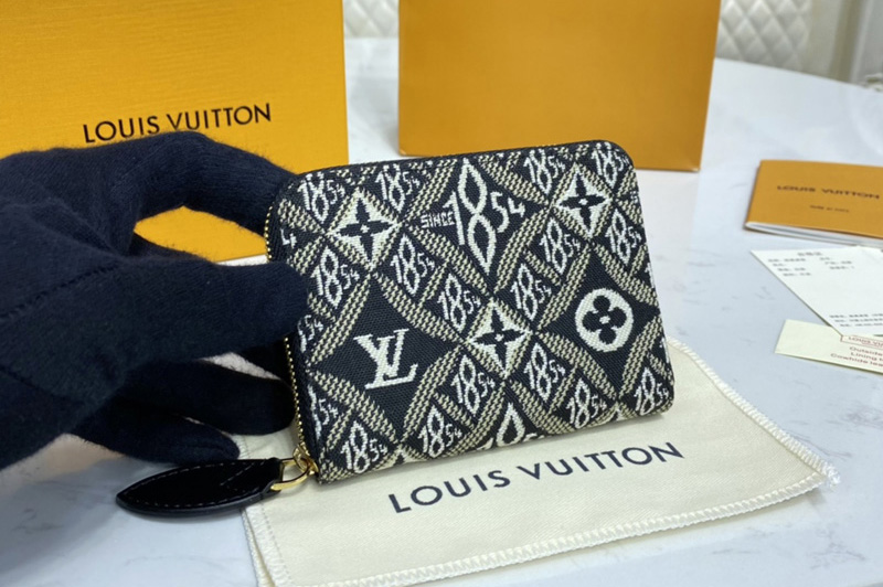 Louis Vuitton M69997 LV Since 1854 Zippy Coin Purse in Gray Jacquard Since 1854 textile