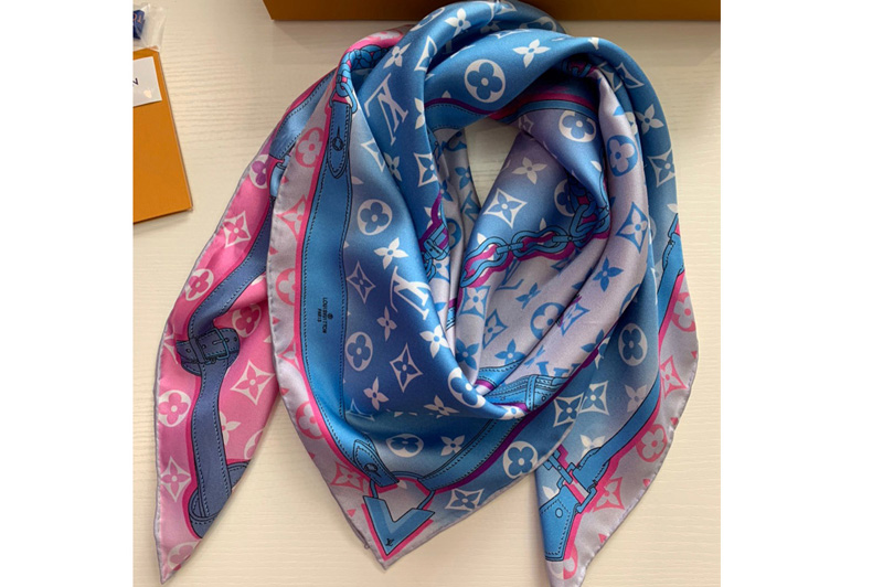 Louis Vuitton M76146 LV Rising Confidential square Scarf 100% silk with print
