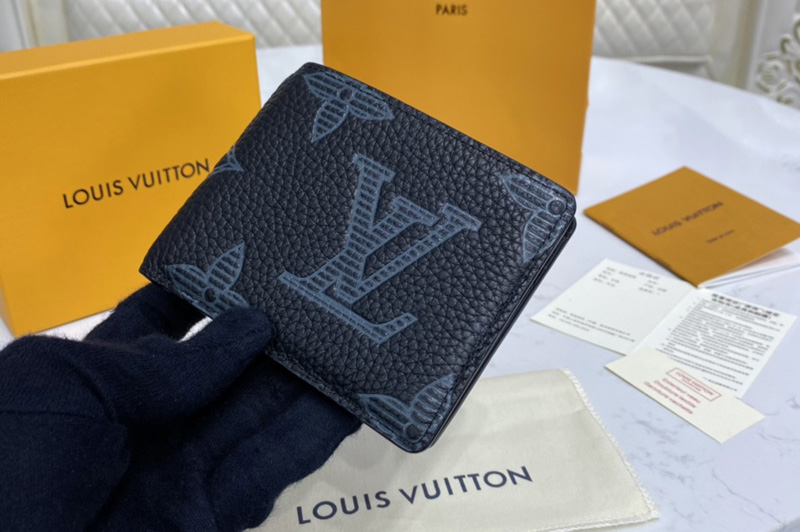 Louis Vuitton M80039 LV Multiple wallet in Taurillon Shadow leather