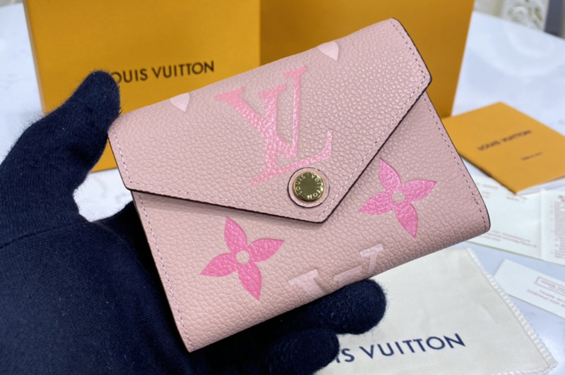 Louis Vuitton M80086 LV Victorine wallet in Pink Monogram Empreinte leather