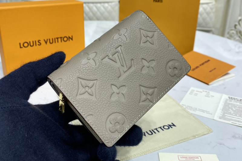 Louis Vuitton M80152 LV Clea Wallet in Beige Monogram Empreinte Leather