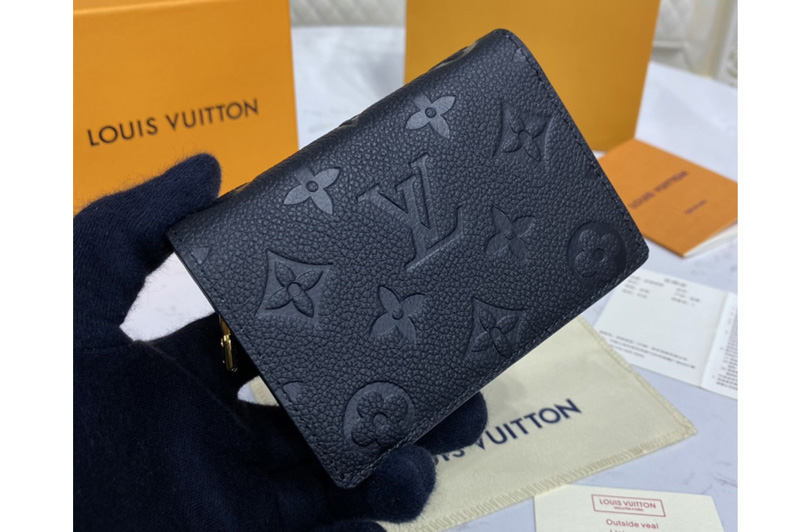 Louis Vuitton M80151 LV Clea Wallet in Black Monogram Empreinte Leather