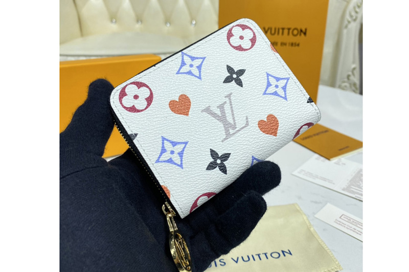 Louis Vuitton M80305 LV Game On Zippy coin purse in White Transformed Game On canvas