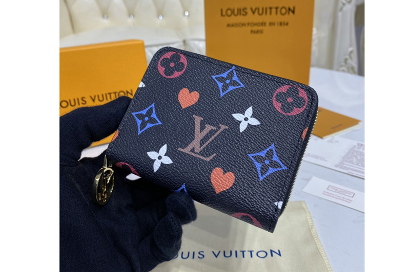 Louis Vuitton M80305 LV Game On Zippy coin purse in Black Transformed Game On canvas