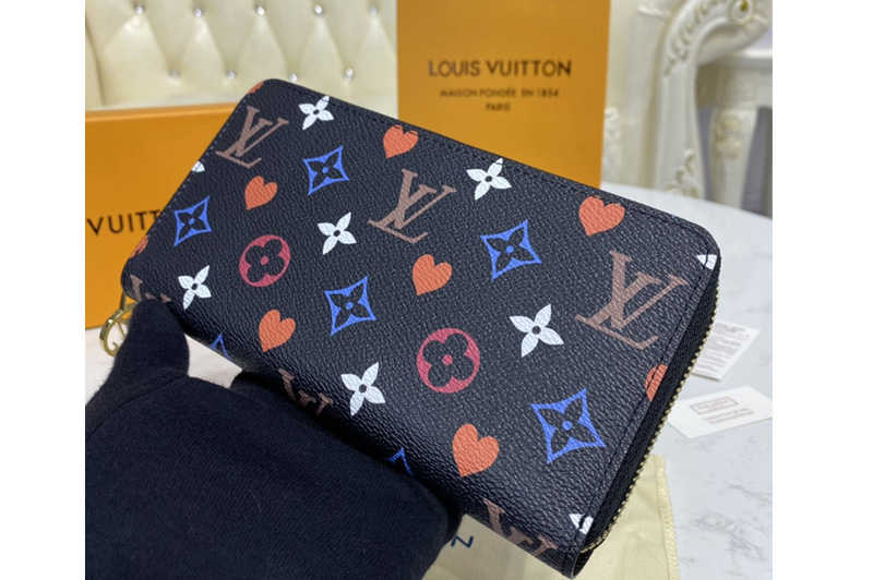Louis Vuitton M80323 LV Game On Zippy wallet in Black Transformed Game On canvas