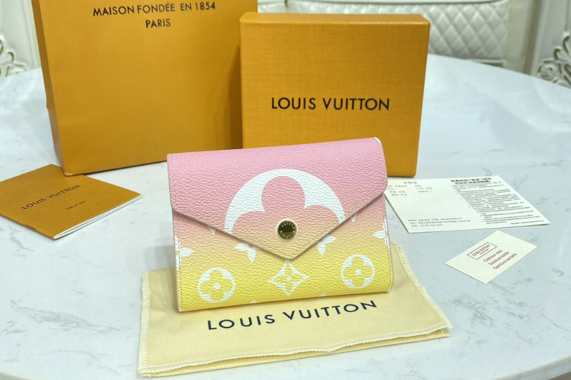 Louis Vuitton M80388 LV Victorine wallet in Pink Monogram coated canvas