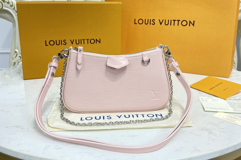 Louis Vuitton M80483 LV Easy Pouch on Strap in Pink Epi leather