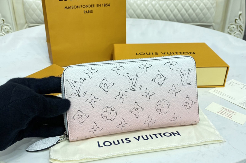 Louis Vuitton M80490 LV Zippy wallet in Gradient Pink Mahina calf leather
