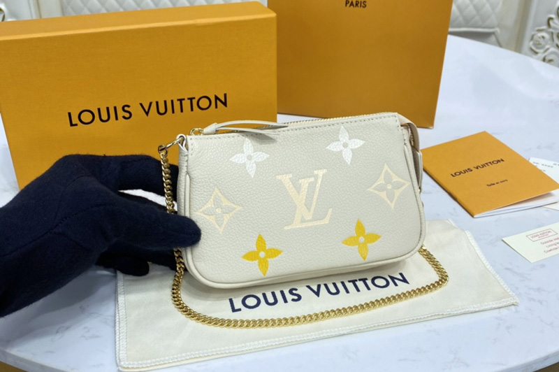 Louis Vuitton M80501 LV Mini Pochette Accessoires in Pink Monogram Empreinte leather