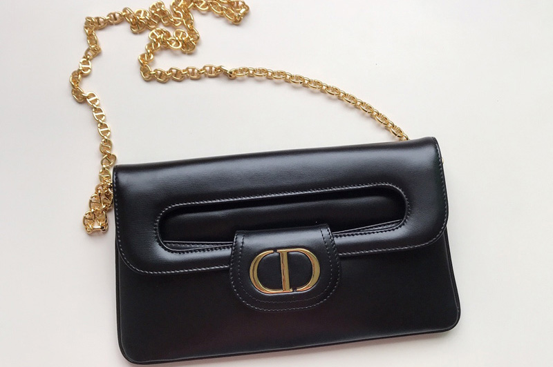 Christian Dior M8641 Dior Medium DiorDouble bag in Black Smooth Calfskin