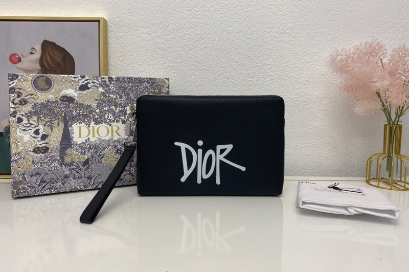 Christian Dior 2OBCA251 Dior pouch in Black Calf Leather