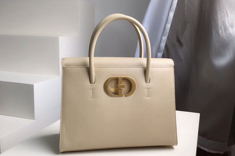 Christian Dior M9306 Dior Large St Honoré tote bag in Apricot Grained Calfskin