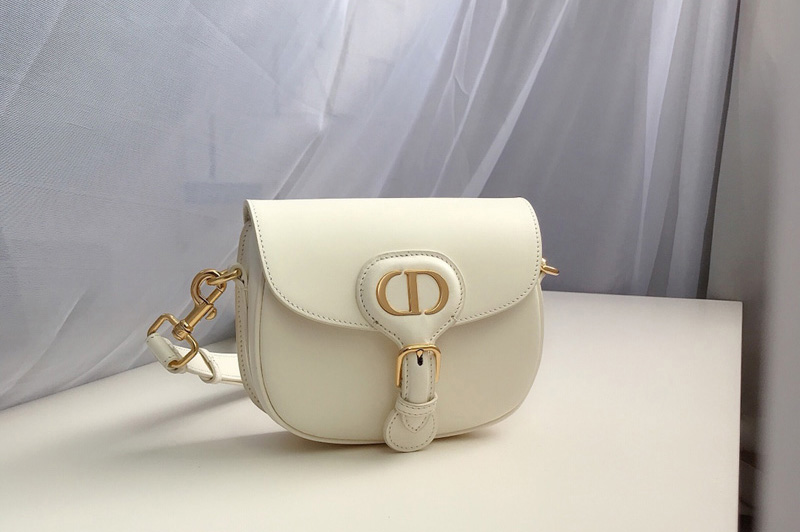 Christian Dior M9317 Small Dior Bobby Bag in White Box Calfskin