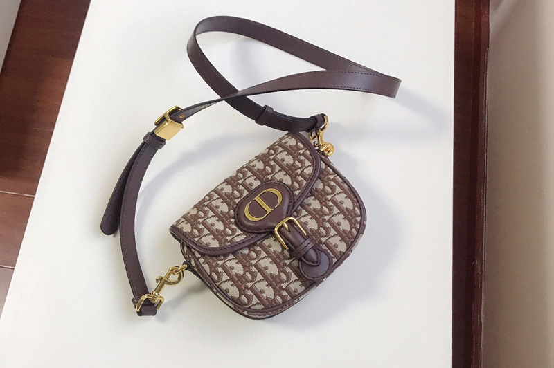 Christian Dior M9317 Small Dior Bobby Bag in Brown Dior Oblique Jacquard