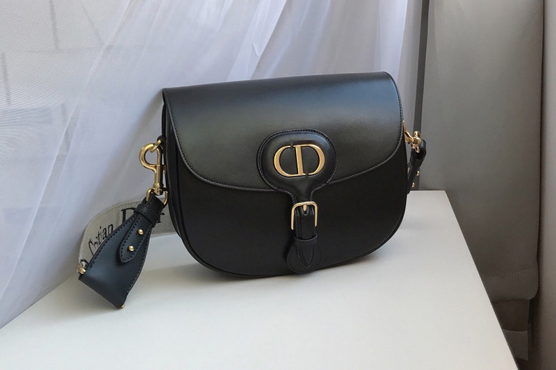 Christian Dior M9319 Medium Dior Bobby Bag in Black Box Calfskin
